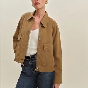 Reformation Tan Utility Jacket